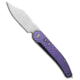 Daggerr Knives Daggerr Knives Navaja Clasico Button Lock Knife Purple CF 5.6" Satin M390, Purple, Bohler M390, adult, BHQ-228497
