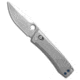 Daggerr Knives Nightmare 63 MagnaCut Folding Knife, 2.55in, CPM MagnaCut, Drop Point Blade, Titanium, Gray Handle, Thumb Hole, Gray/Gray, 5.625 inch, BHQ-217300