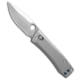 Daggerr Knives Nightmare 63 MagnaCut Folding Knife, 2.55in, CPM MagnaCut, Drop Point Blade, Titanium, Gray Handle, Thumb Hole, Gray/Gray, 5.625 inch, BHQ-217300