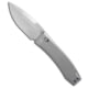 Daggerr Knives Nightmare Folding Knife, 4.00in, CPM MagnaCut, Drop Point Blade, Titanium, Gray Handle, Satin, Crossbar, Gray/Gray, 9.00 inch, BHQ-217304