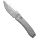 Daggerr Knives Nightmare Folding Knife, 4.00in, CPM MagnaCut, Drop Point Blade, Titanium, Gray Handle, Satin, Drop Point, Gray/Gray, 9.00 inch, BHQ-217307