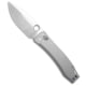 Daggerr Knives Nightmare MagnaCut Folding Knife, 4.00in, CPM MagnaCut, Drop Point Blade, Titanium, Gray Handle, Satin, Crossbar, Gray/Gray, 9.00 inch, BHQ-217305