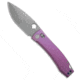 Daggerr Knives Nightmare Folding Knife, 4.00in, Bohler M390 Stainless Steel, Drop Point Blade, Purple Handle, Purple/Gray, 9.00 inch, BHQ-208830