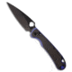 Daggerr Knives Zhalo Folding Knife, 3.875in, D2, Spear Point Blade, Carbon Fiber, G-10, Black/Blue Handle, Black/Blue/Black, 8.625 inch, BHQ-213365