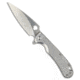 Daggerr Knives Daggerr Knives Zhalo Frame Lock Flipper Knife Brushed Steel 3.9" Satin, Silver, D2, adult, BHQ-218804
