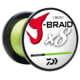 Daiwa J-Braid 8X Braided Line w/Bulk Spool, 3000yds, 100lb, Chartreuse, JB8U100-3000CH