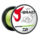 Daiwa J-Braid 8X Braided Line w/Bulk Spool, 3000yds, 20lb, Chartreuse, JB8U20-3000CH