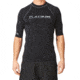 Heavy Duty Short Sleeve Rashgaurd - Mens -Black-Large