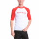 Heavy Duty Short Sleeve Rashgaurd - Mens -Red-X-Large