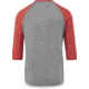 Dakine Walker 3-4 Baseball Tee, INDIE RED, M, 10001612-IIEE-M