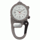 Dakota Watches Mini Clip Watch/Microlight, White Dial, Silver Case 3842-6