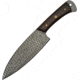 Damascus Chefs Knife Damascus, 6 Damascus steel blade, Brown wood handle, DM-1266