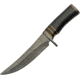 Damascus Damascus Wood Bowie Knife, 7.5 Damascus steel blade, Exotic wood handle with red and brass spacers, DM-1241