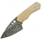 Damascus Fixed Blade Hunter Fixed Blade Knife, 2.75in, Damascus Steel, Standard Edge, White, Bone Handle DM1130