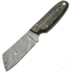 Damascus Fixed Blade Micarta Handle Fixed Blade Knife, 3.75in, Damascus Steel, Black and Brown, Micarta Handle DM1092