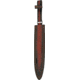 Damascus Fixed Blade Red/Black