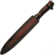Damascus Fixed Blade Red/Black