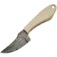 Damascus Fixed Blade Skinner Bone Fixed Blade Knife, 2.875in, Damascus Steel, Standard Edge, White, Bone Handle DM1131BO