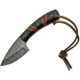 Damascus Hunter Black Knife, 3 Damascus steel blade, Black and red synthetic handle, DM-1233RD
