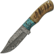 Damascus Hunter Rams Horn Knife, DM1273