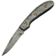 Damascus Mosaic Pins Lockback Folding Knife, 3in Damascus Steel Clip Point Blade, Damascus Steel, DM-1135