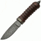 Damascus Rosewood Hunter Knife w/ Drop Point Blade DM1081