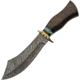 Damascus Scimitar Bowie Knife, 7 Damascus steel blade, Walnut handle, DM-1252