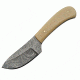 Damascus Skinner Knife w/ White Smooth Bone DM1080BO