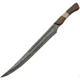 Damascus Small Sword Damascus, 22in Overall, 15in Damascus Steel Blade, Walnut And Bone Handle, DM-5017