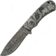 Damascus Storm Hunter Black Knife, 4 Damascus steel blade, Black and white Kirinite handle, DM-1251BK
