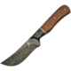 Damascus Walnut Skinner Fixed Blade Knife, 4in, Damascus Steel, Standard Edge, Walnut and Horn Handle DM1154
