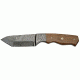 Damascus Damscus Hunter Fixed Knife, Damascus Steel tanto Blade with filework on top, Walnut Handle DM1052