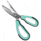 Danco Seafoam Bait Shears, 9in Overall, 4.5in 304 Stainless Partially Serrated Blade, Seafoam Green Rubber Handle, BS9-SS-T-010