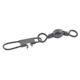 Danielson Barrel Swivel w/Interlock Snap, Size 7, Black, 6/Pack, 2500SPBLK-7