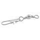 Danielson Barrel Swivel w/Interlock Snap, Size 7, Nickel, 6/Pack, 2500SPNK-7