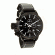 Danish Design Iq16q888 Chronograph Mens Watch - Black Leather Band, Black SS Case, Black Face