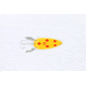 Dardevle Dardevlet Klicker Spoon, 2 7/8in, 3/4oz, Yellow/Red Diamonds, Brass Back, 2717