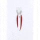 Dardevle Dardevlet Klicker Spoon, 3 5/8in, 1oz, Red/White Stripe, Nickel Back, 2616