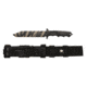 Dark Ops Black Raven Tactical Knive, Stainless Steel Ctv2 7in Blade, Aramid Composite Handle, Tiger Shark Finish, DOH617