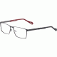 Davidoff 93061 Bifocal Prescription Eyeglasses, Black Red Frame, 93061-610BI