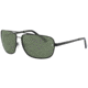 Davidoff 97324 Bifocal Prescription Sunglasses - Black Frame and Grey Green Lens 97324-610BI