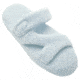Womens Fluffy Z Slippers, Baby Blue, 5-6