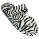 Womens Fluffy Z Slippers, Zebra, 9-10