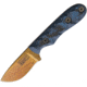 Dawson Knives Field Guide Fixed Blade Blue Fixed Blade Knife, 6.5in Overall, 2.38in Arizona Copper Finish Cpm-3V Carbon Steel Blade, Black/Blue Sculpted G10 Handle, Serialized, Black Kydex Sheath, DW64322