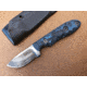 Dawson Knives Field Guide Fixed Blade Blue Fixed Blade Knife, 6.5in Overall, 2.38in Hamon Finish Cpm-3V Carbon Steel Blade, Black/Blue Sculpted G10 Handle, Serialized, Black Kydex Sheath, DW02862