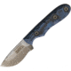 Dawson Knives Field Guide Fixed Blade Blue Fixed Blade Knife, 6.5in Overall, 2.38in Hamon Finish Cpm-3V Carbon Steel Blade, Black/Blue Sculpted G10 Handle, Serialized, Black Kydex Sheath, DW02862