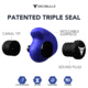 Decibullz Custom Molded Earplugs, Blue, Standard, PLG1-BLU