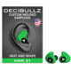 Decibullz Custom Molded Earplugs, Green, Standard, PLG1-GRN