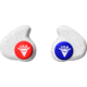 Decibullz Custom Molded Earplugs, Limited USA Edition, Red/White/Blue, PLG1-USA