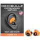 Decibullz Custom Molded Earplugs, Orange, Standard, PLG1-ORG